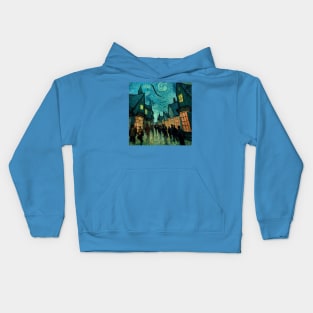 Starry Night in Diagon Alley Kids Hoodie